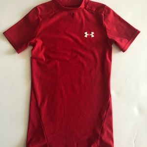 Under Armour Boys Fitted Short Sleeve Heat Gear